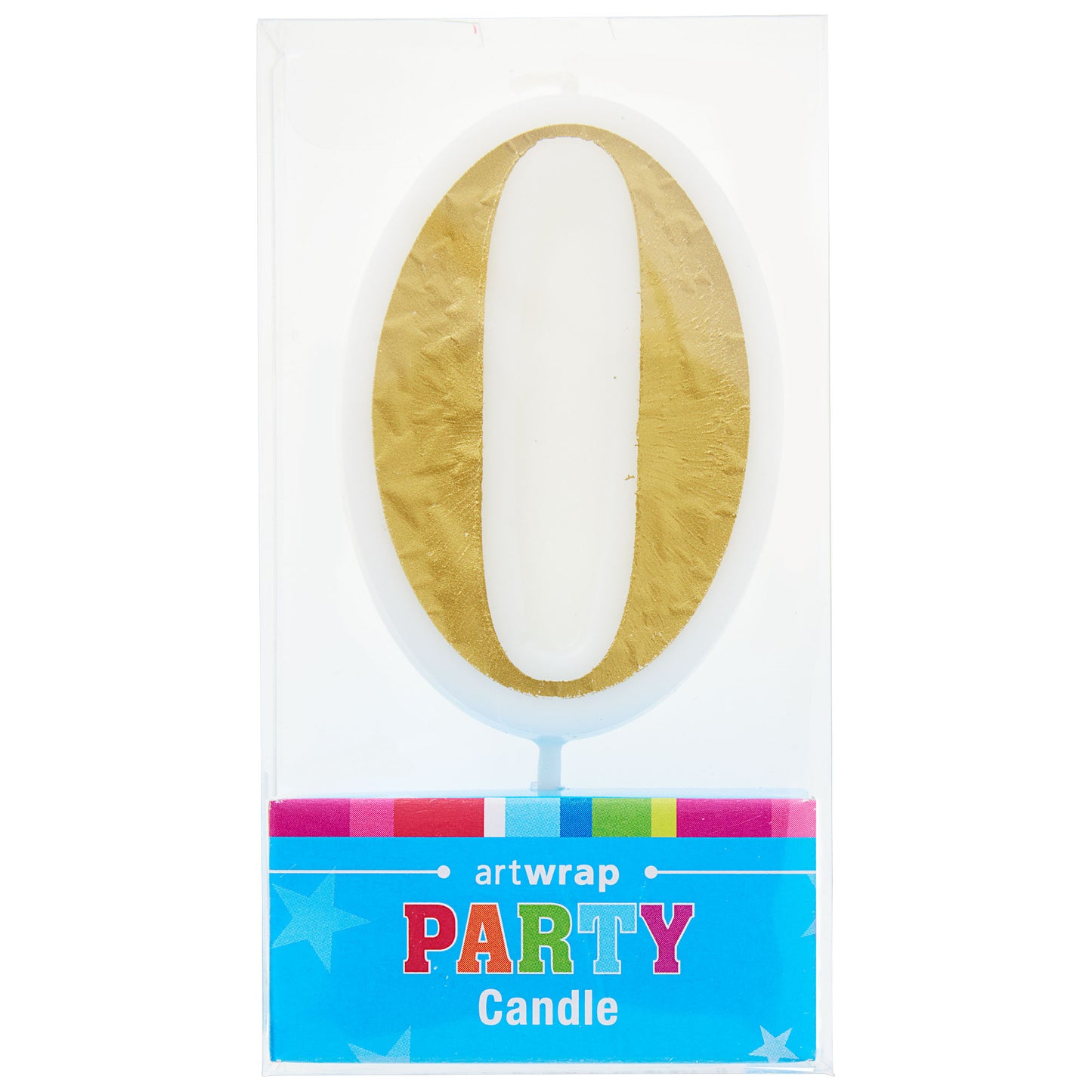 Artwrap Number 0 Glitter Candle - Gold