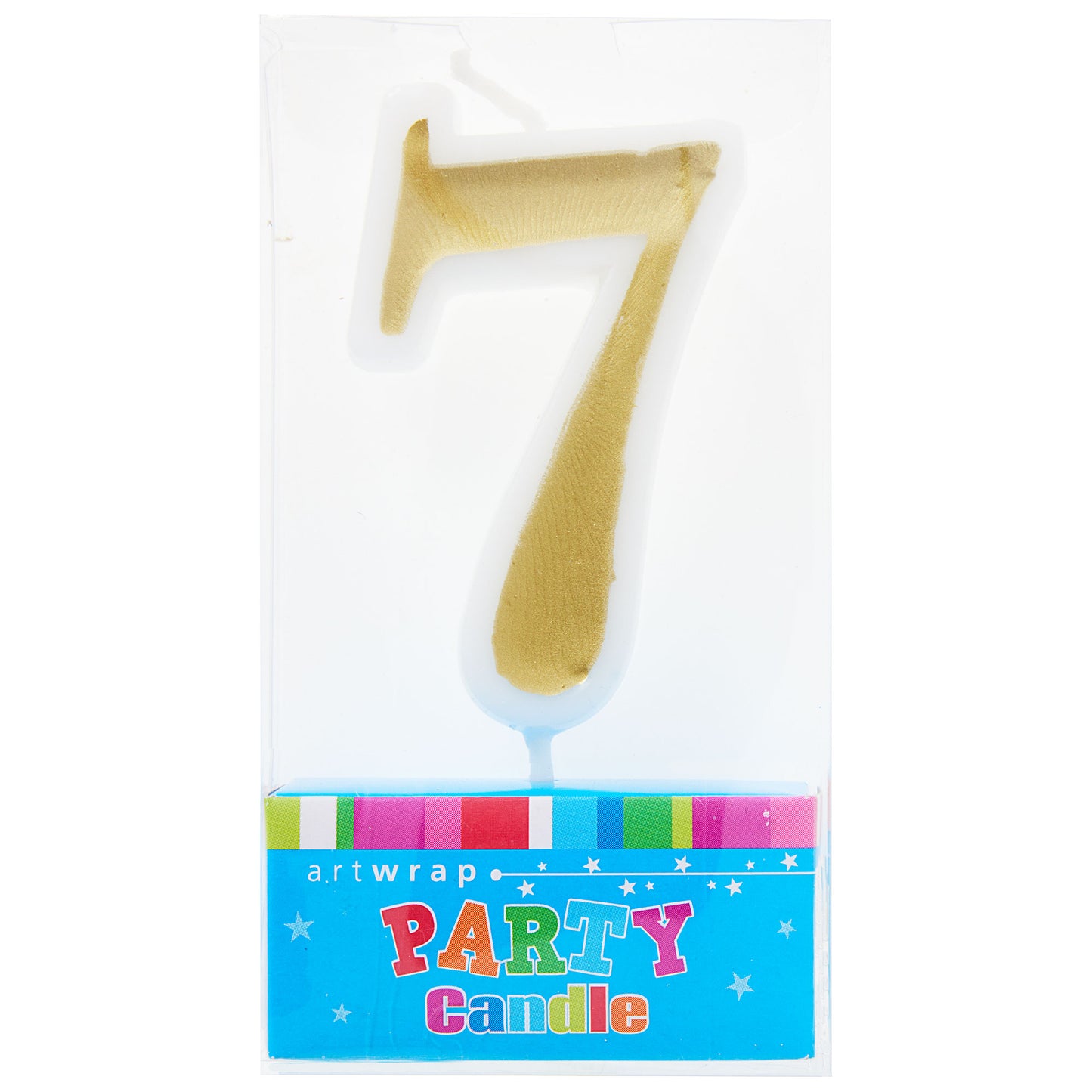 Artwrap Number 7 Glitter Candle - Gold