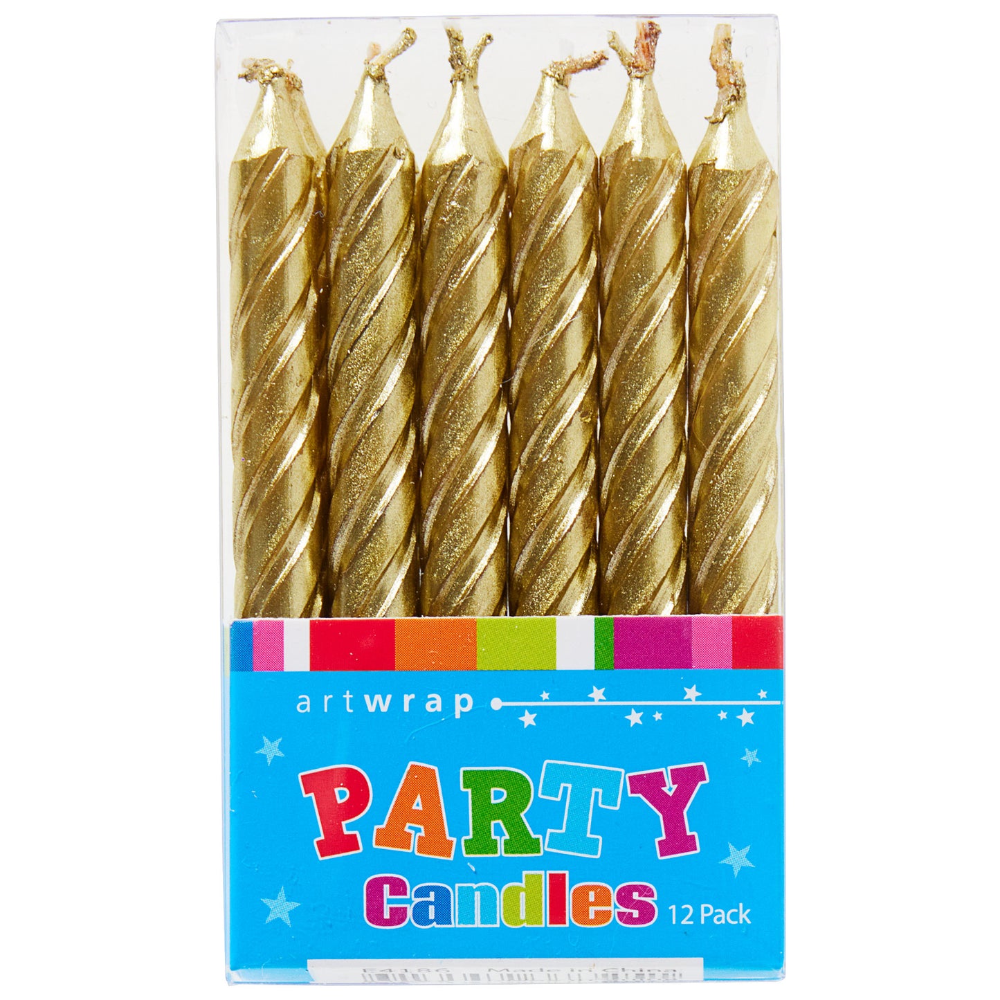 Candle Spirals Gold 8cm 12pk