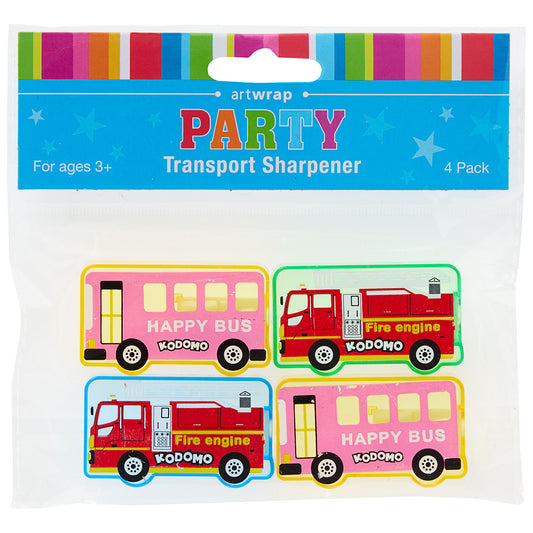 Party Favour Transport Sharpener 4pk