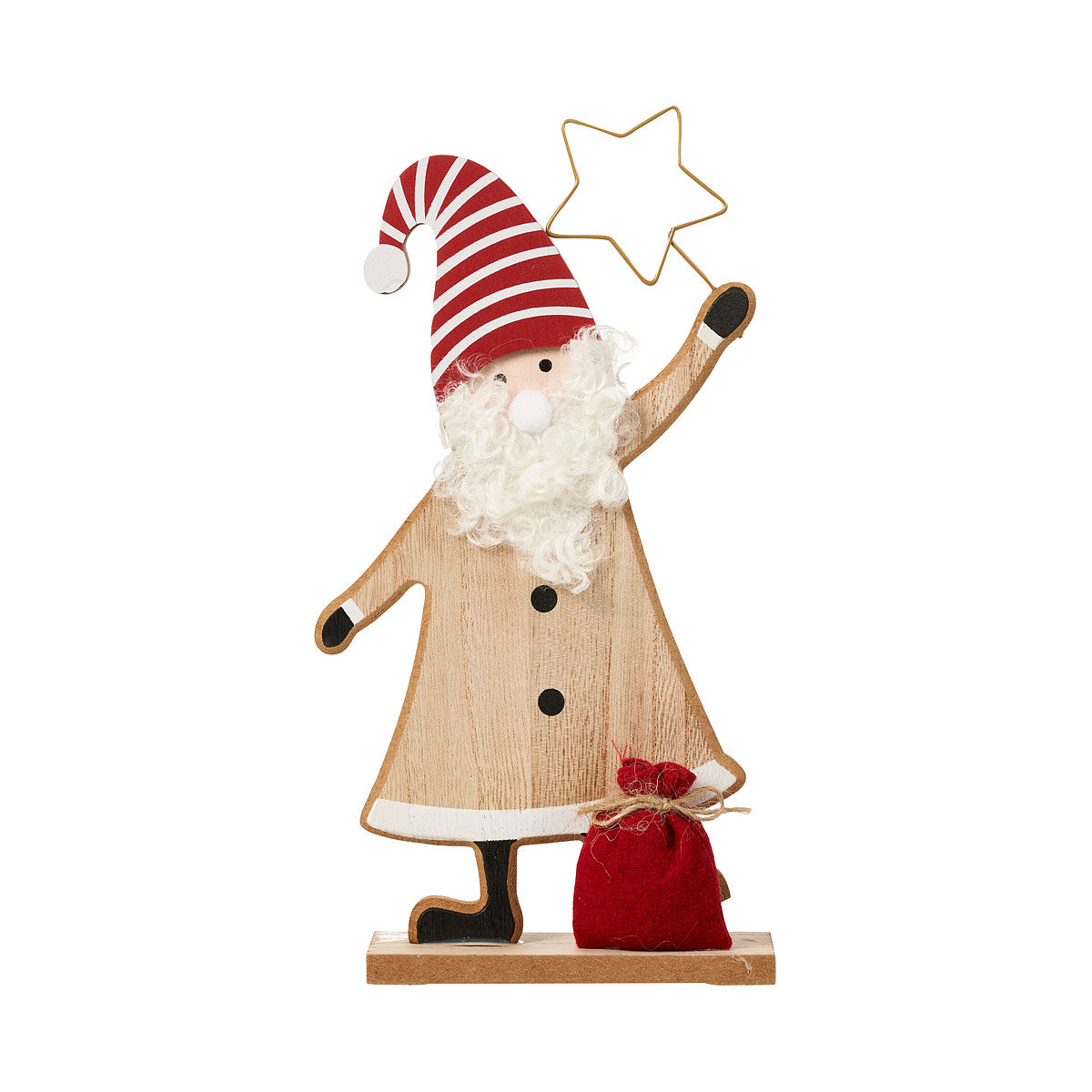 Wooden Standing Decoration Reindeer/Santa With Star