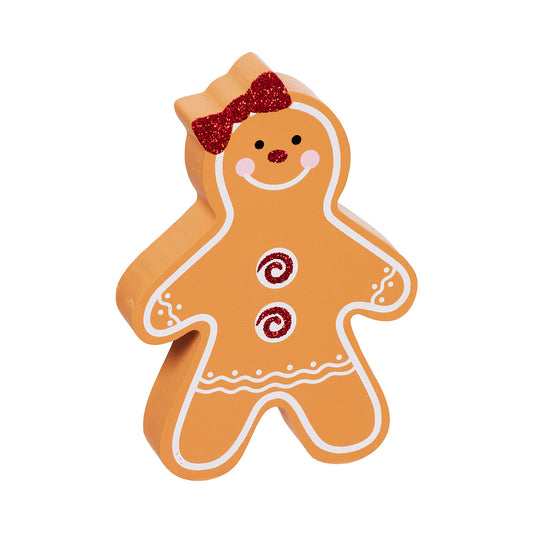 Gingerbread Wood Figures Girl/Boy