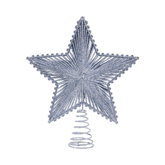 Christmas Tree Topper Wire Star Silver