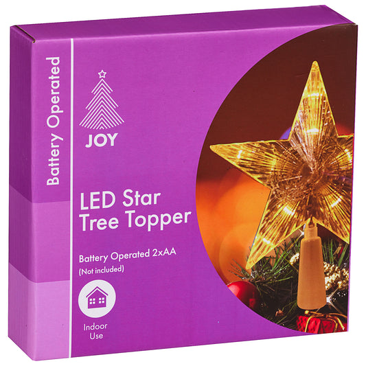 Christmas Battery-Operated Light-Up Tree Topper