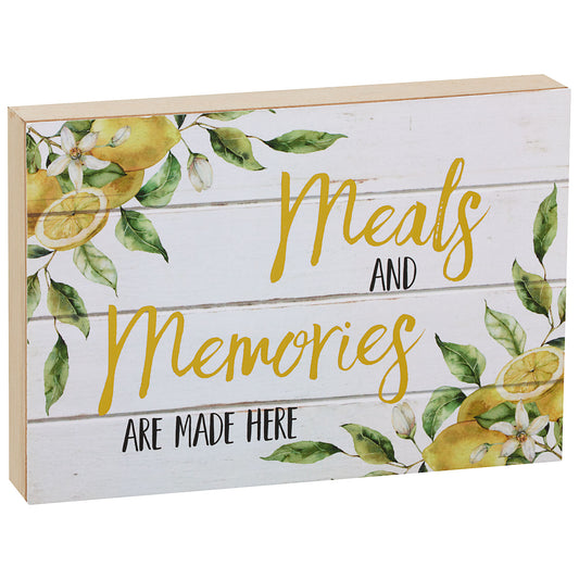 Meals And Memories Tabletop Plaque