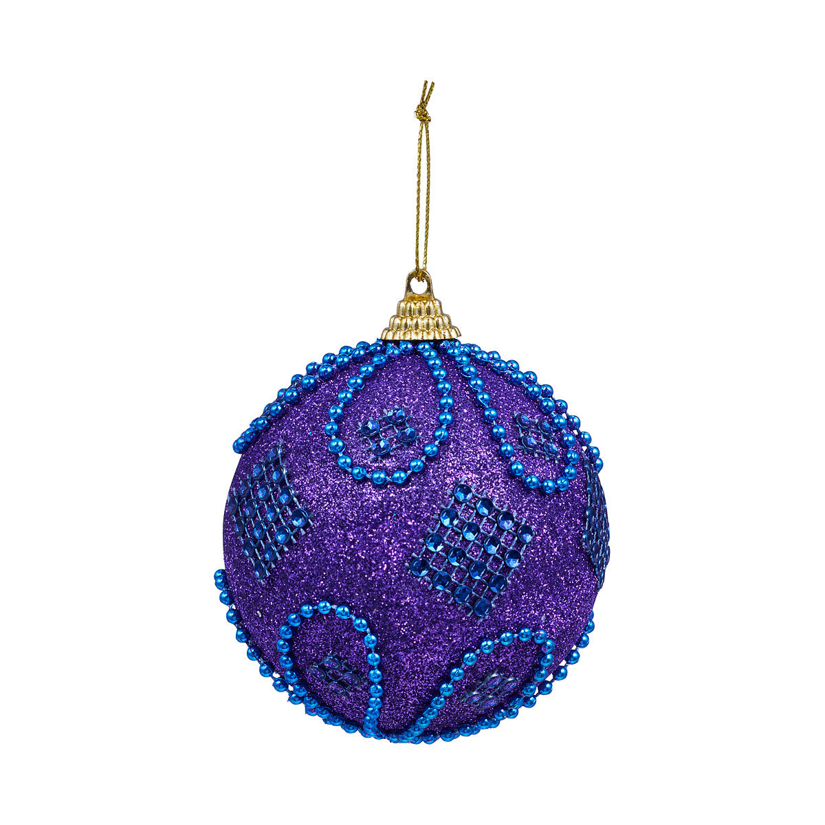 Coloured Bauble with Diamonte Assorted