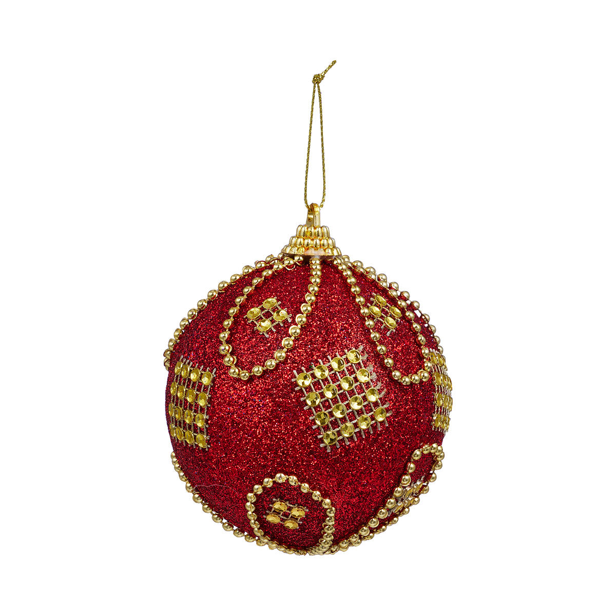 Coloured Bauble with Diamonte Assorted