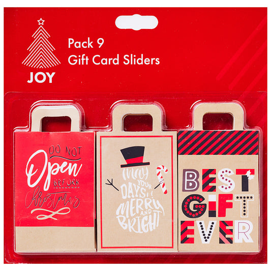 Gift Card Sliders 9pk