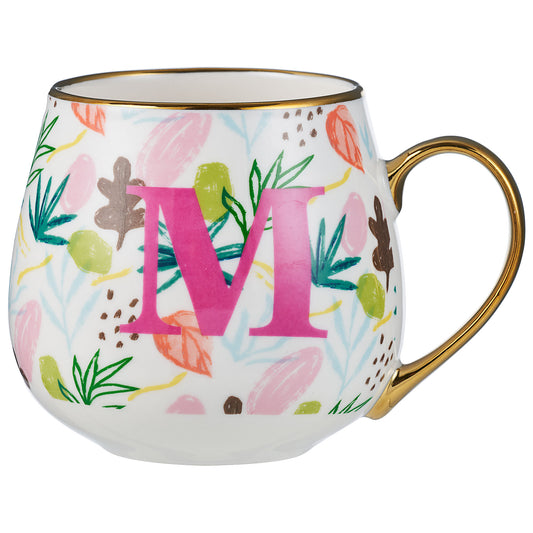 Floral Letter M Mug 400mL