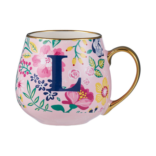 Floral Letter L Mug 400mL
