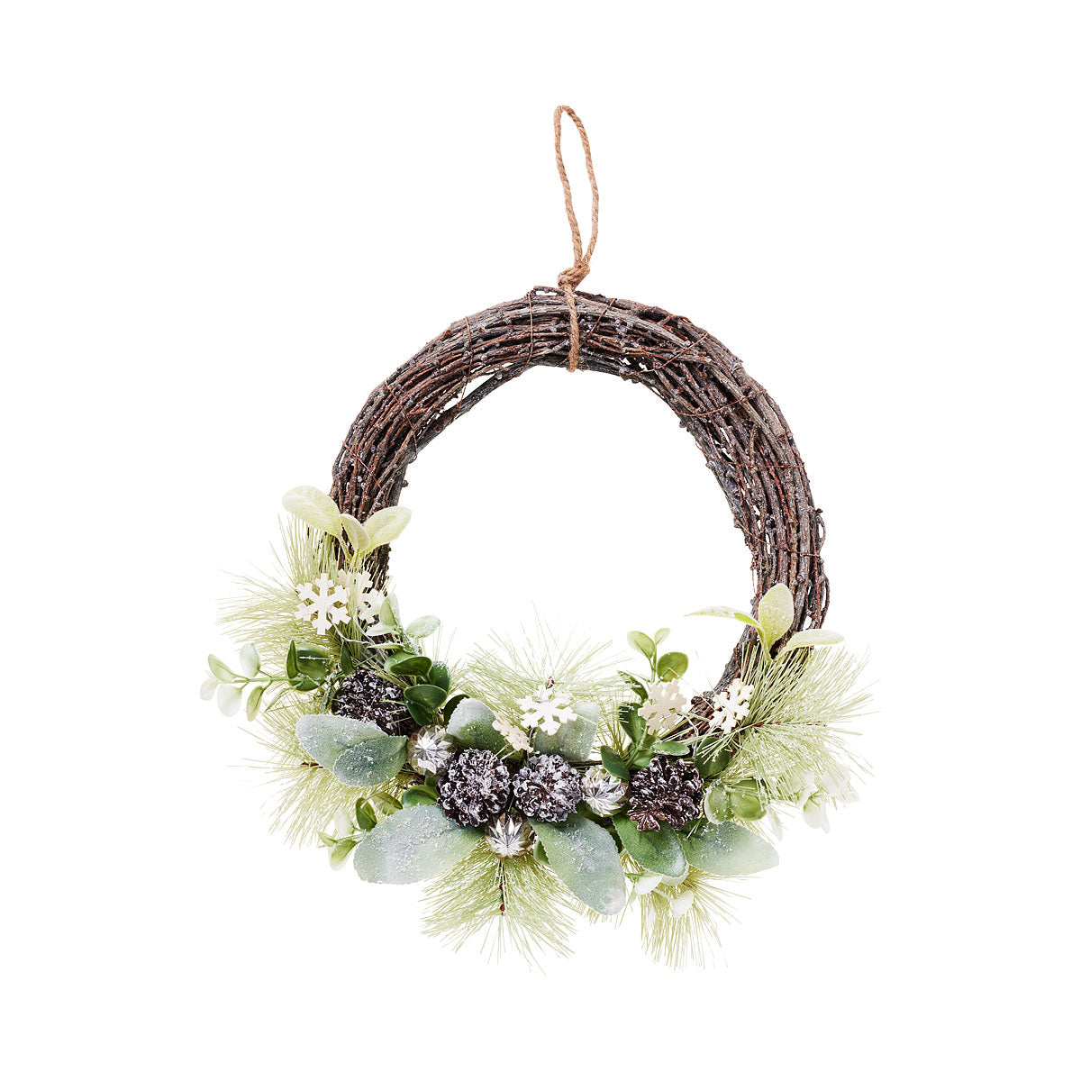 Christmas Wicker Half Wreath