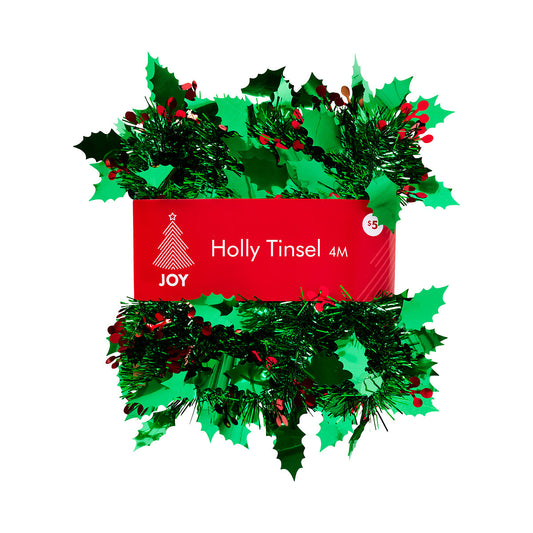 Christmas Tinsel Holly 4M