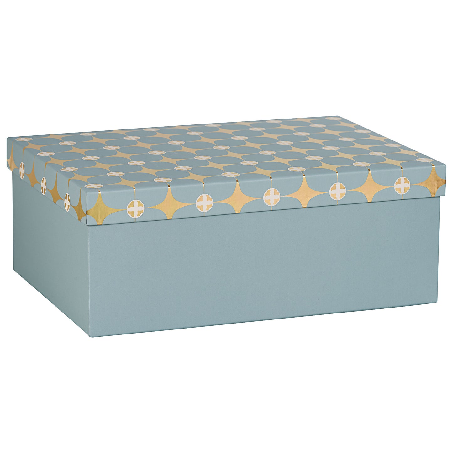 Gift Box Foiled Diamond Blue Medium