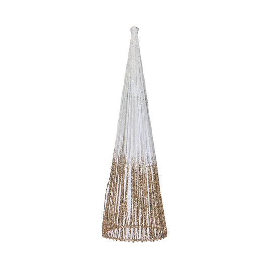 Christmas Wire Cone Decoration 40cm L Assorted