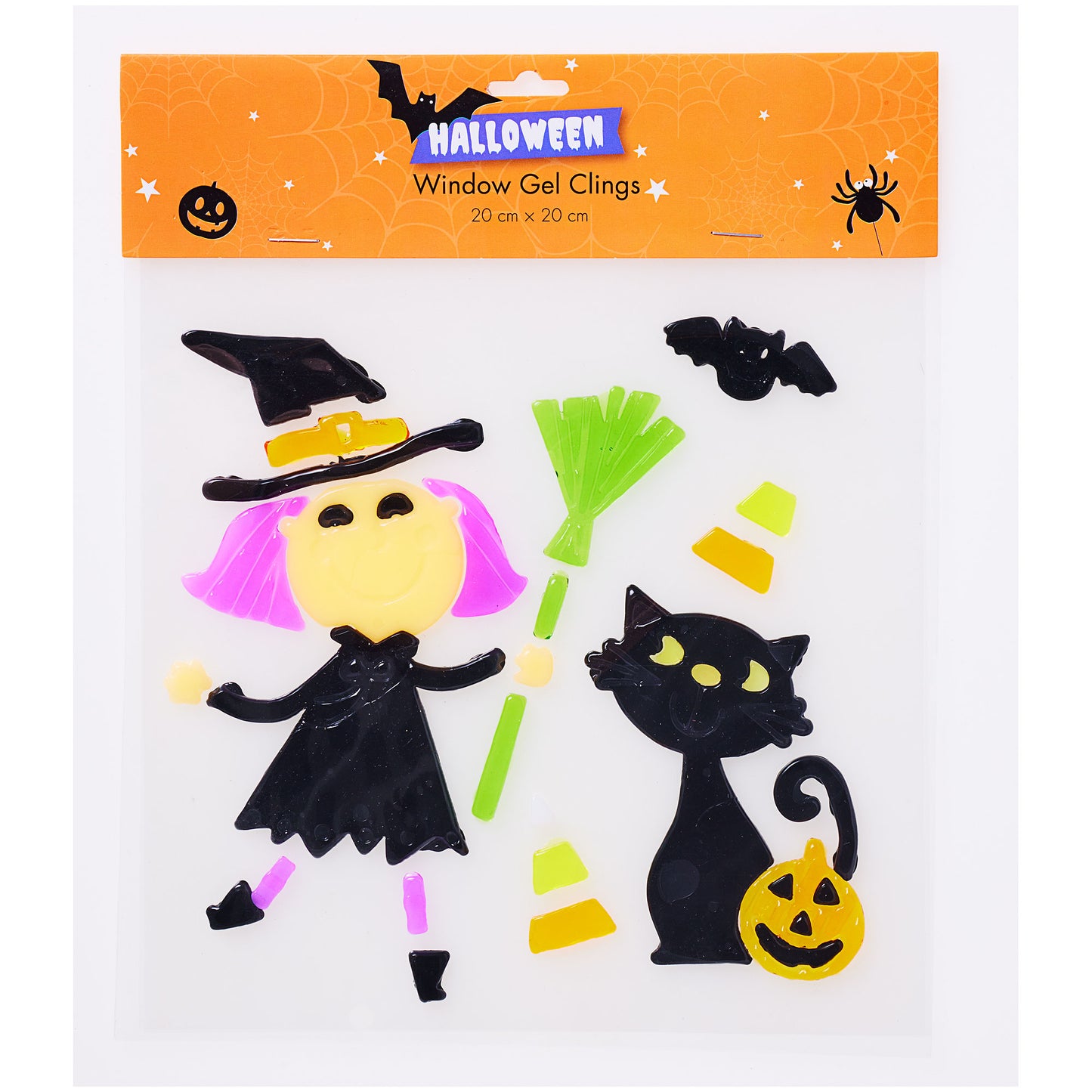 Halloween Window Gel Clings Small 20x20cm Assorted