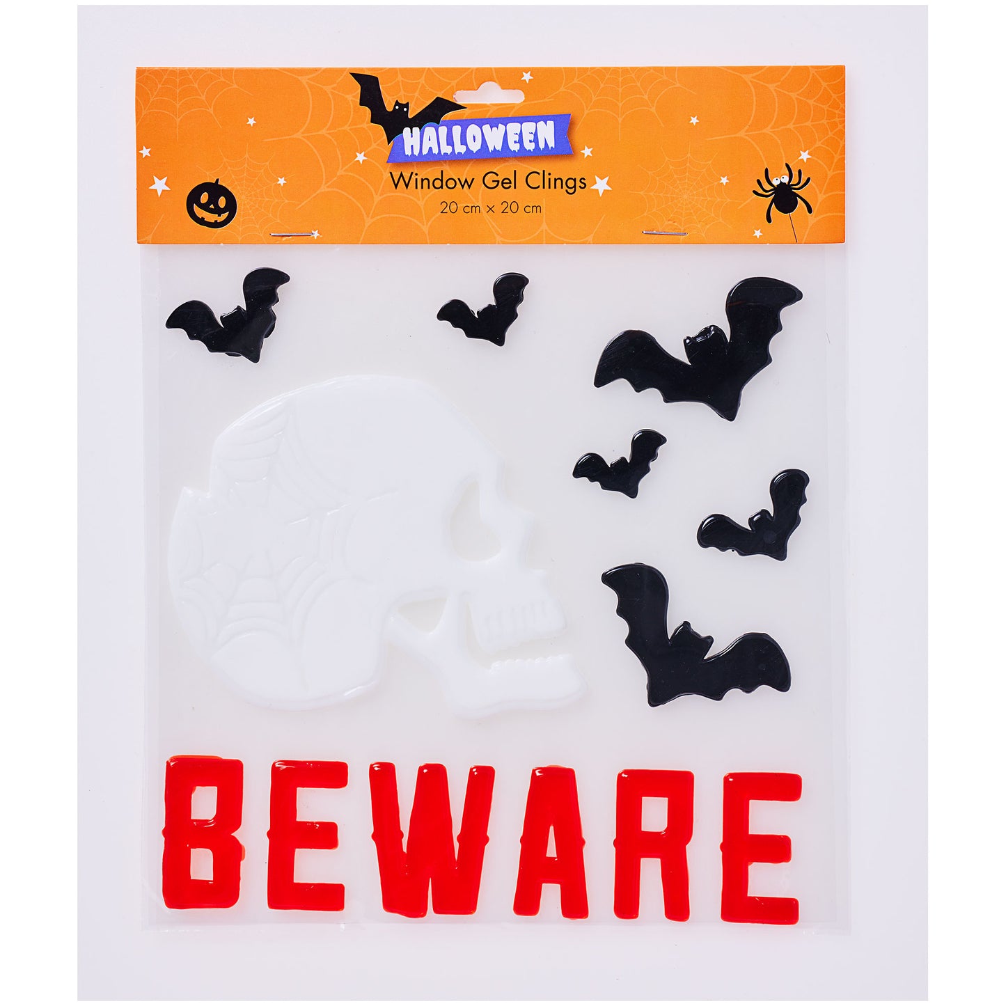 Halloween Window Gel Clings Small 20x20cm Assorted