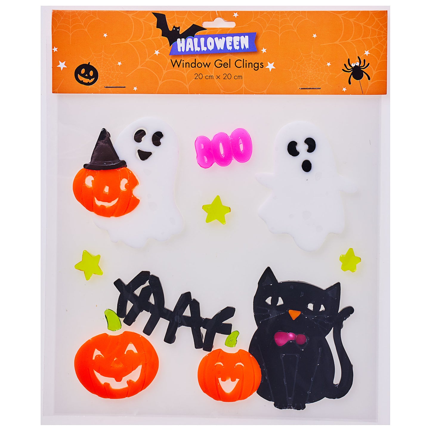 Halloween Window Gel Clings Small 20x20cm Assorted