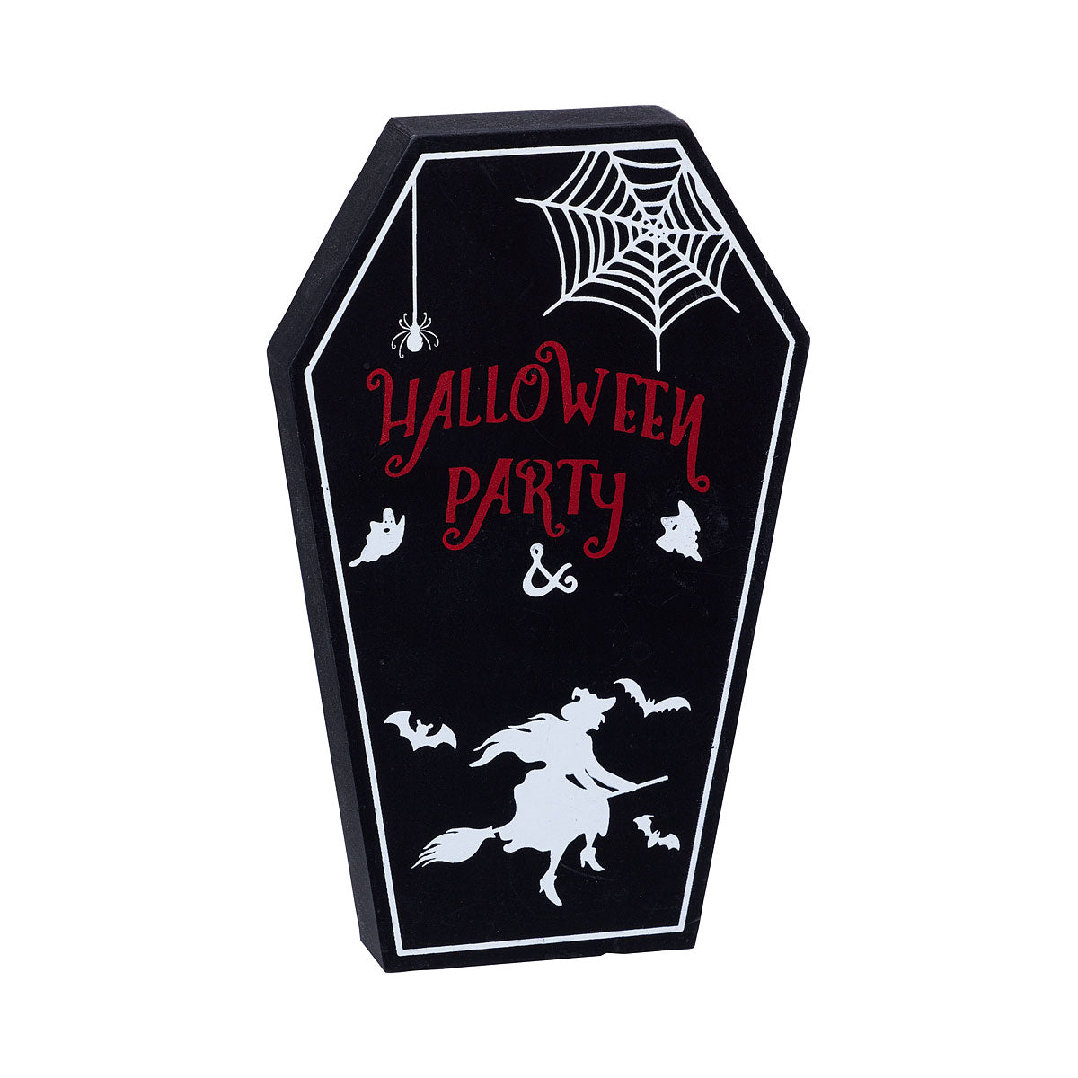 Halloween MDF Coffin Decoration 17cm Assorted