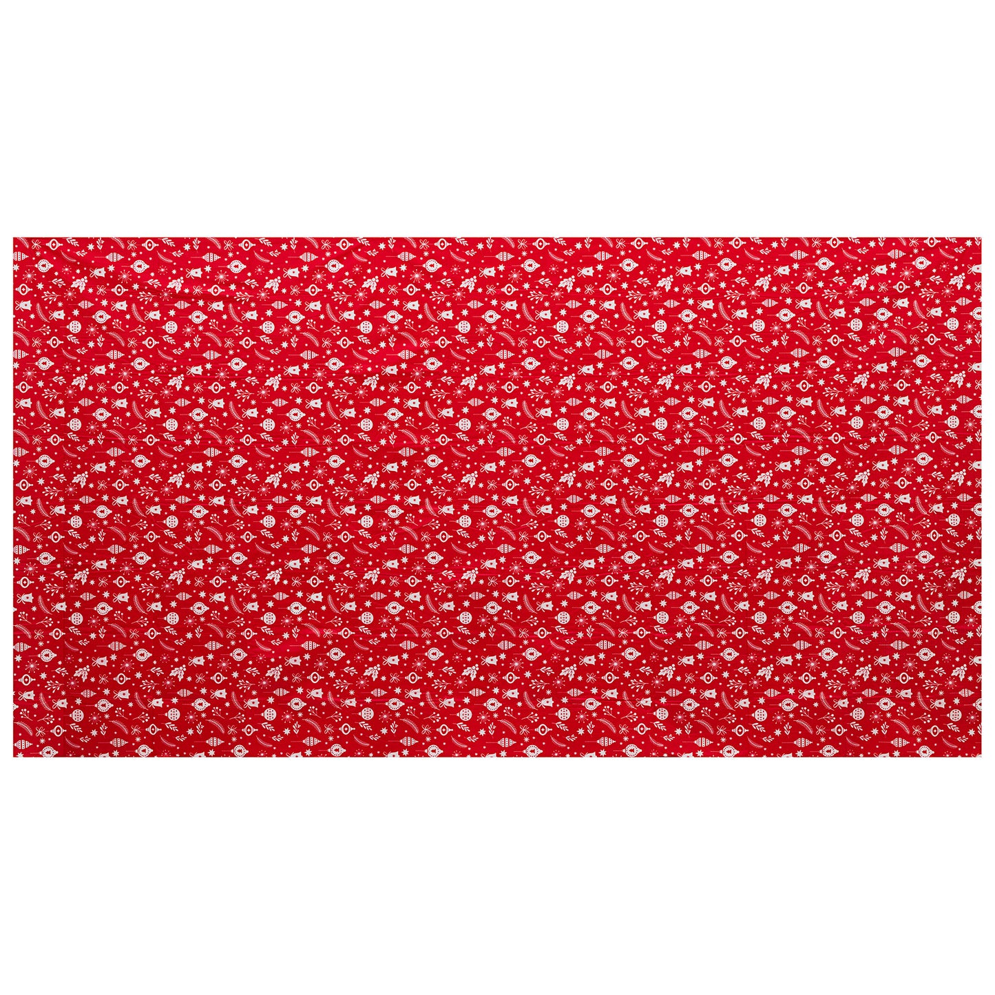 Christmas Tablecloth Rectangular Fabric Red/White 150x270cm