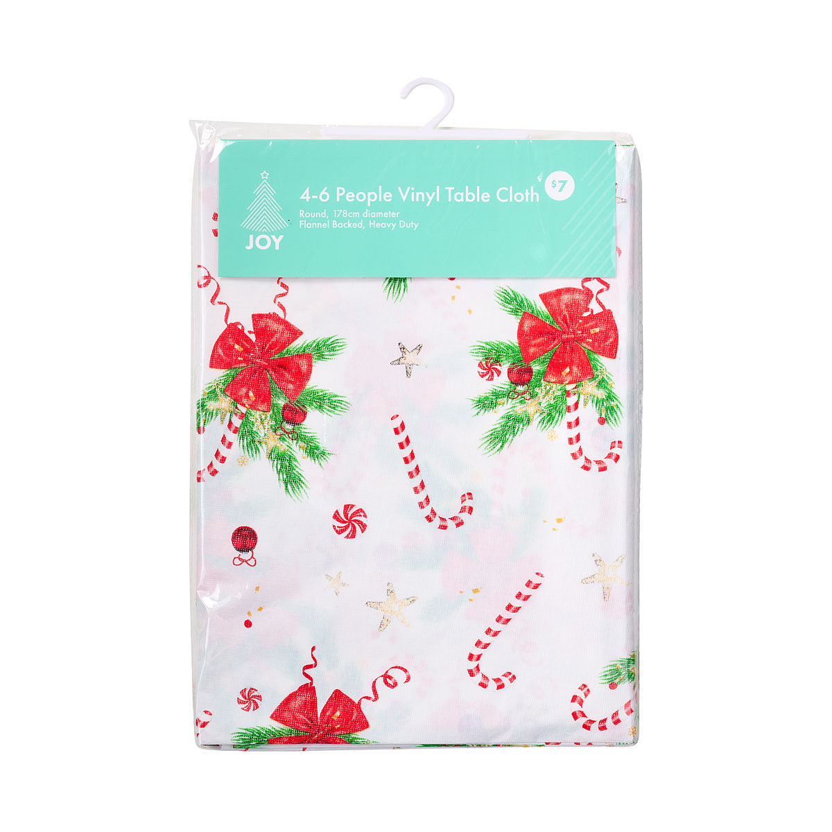 Christmas Tablecloth Fabric Red 178cm Assorted