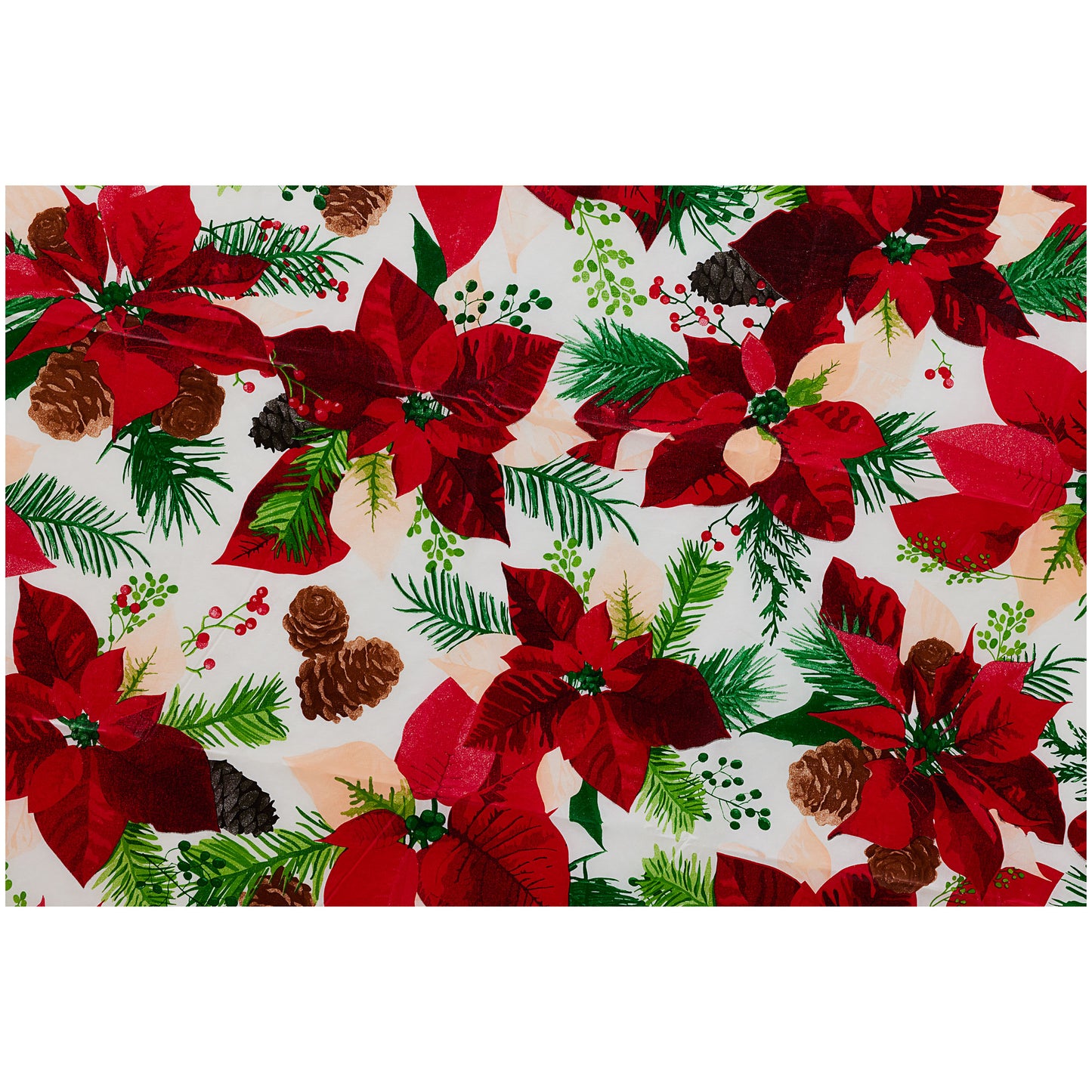 Christmas Tablecloth Fabric Red 178cm Assorted