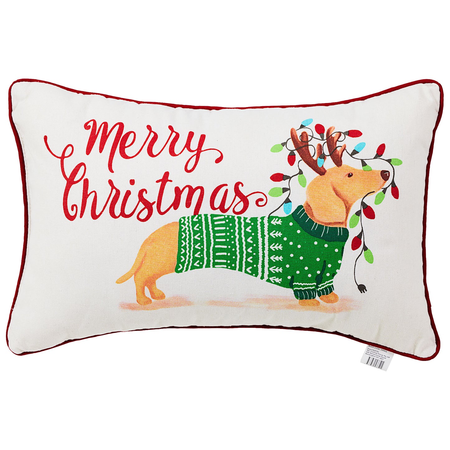 Cushion Merry Christmas with Dog