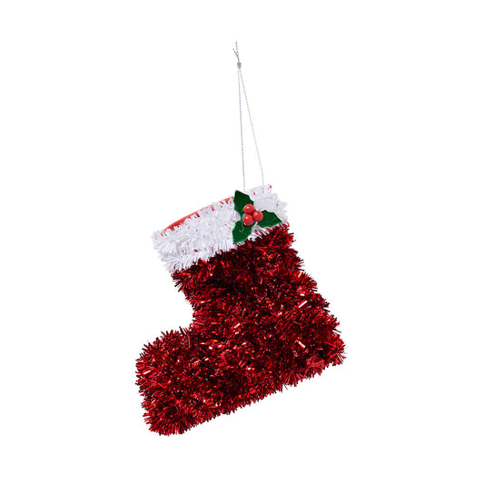 Mini Tinsel Decoration Hat/Stocking