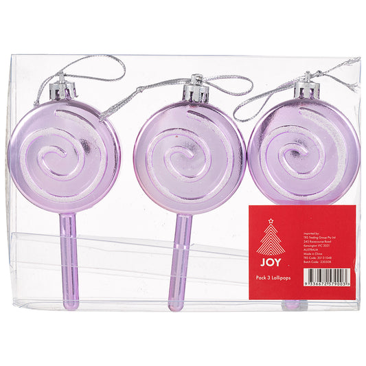 Lollipops Tree Ornament 3pk