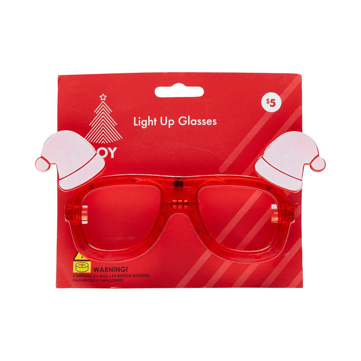 Christmas Novelty Light-Up Glasses Assorted