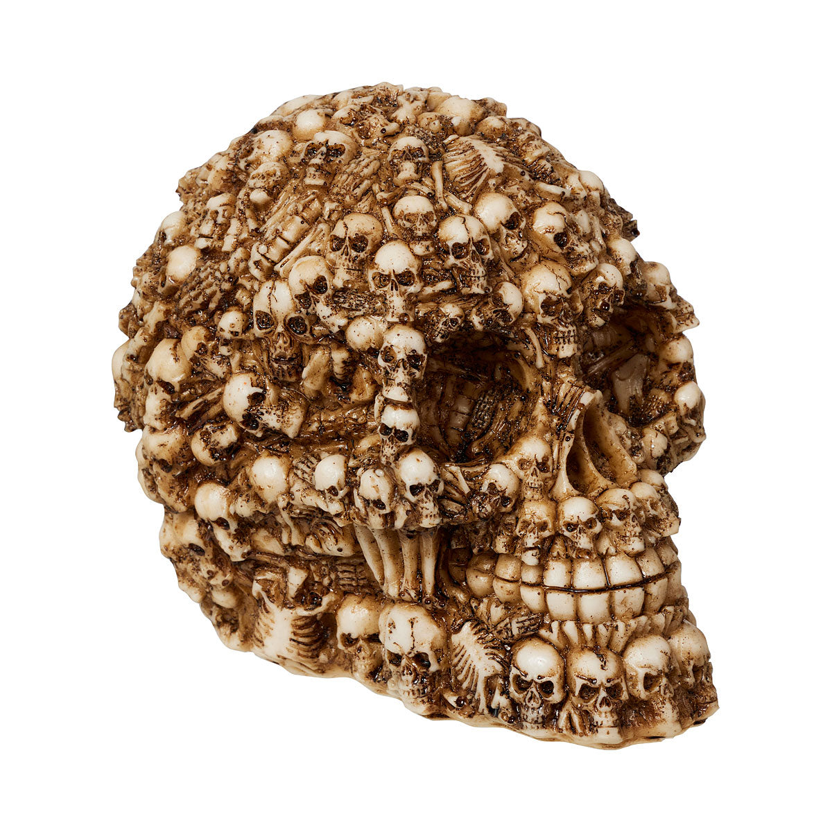 Halloween Resin Skeleton Head Stacked Skulls Ornament