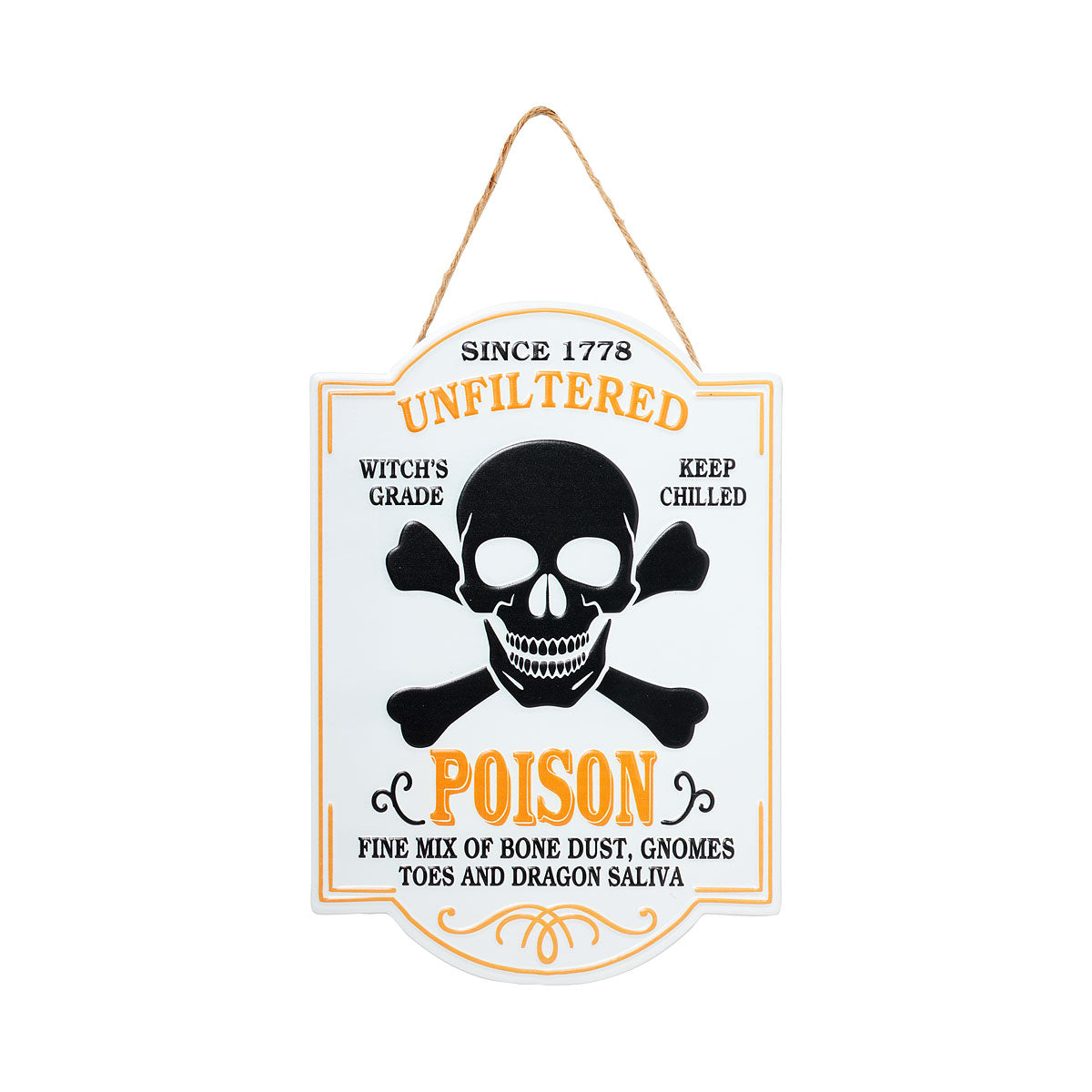 Halloween Metal Hanging Sign Potion/Witch