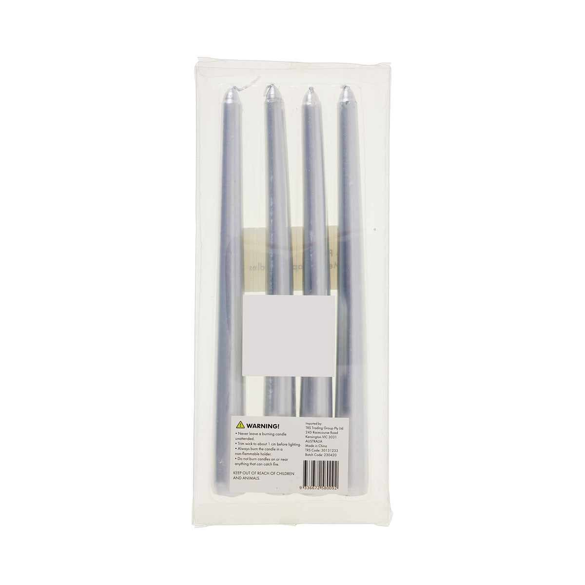 Metallic Taper Candles Silver/Gold 4pk