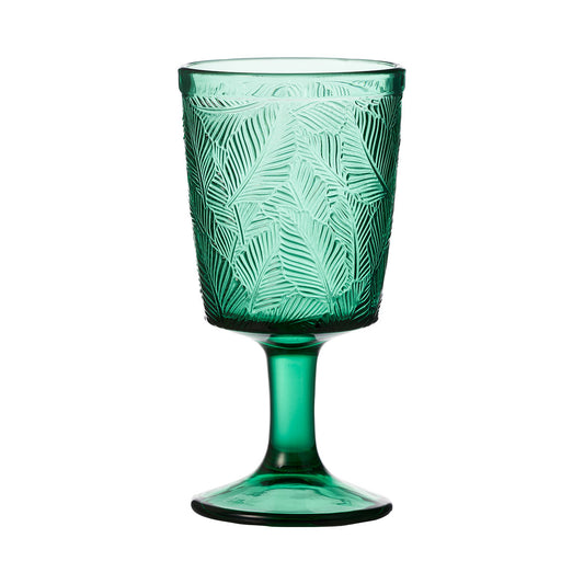 Palm Leaf Wine Glass Jade