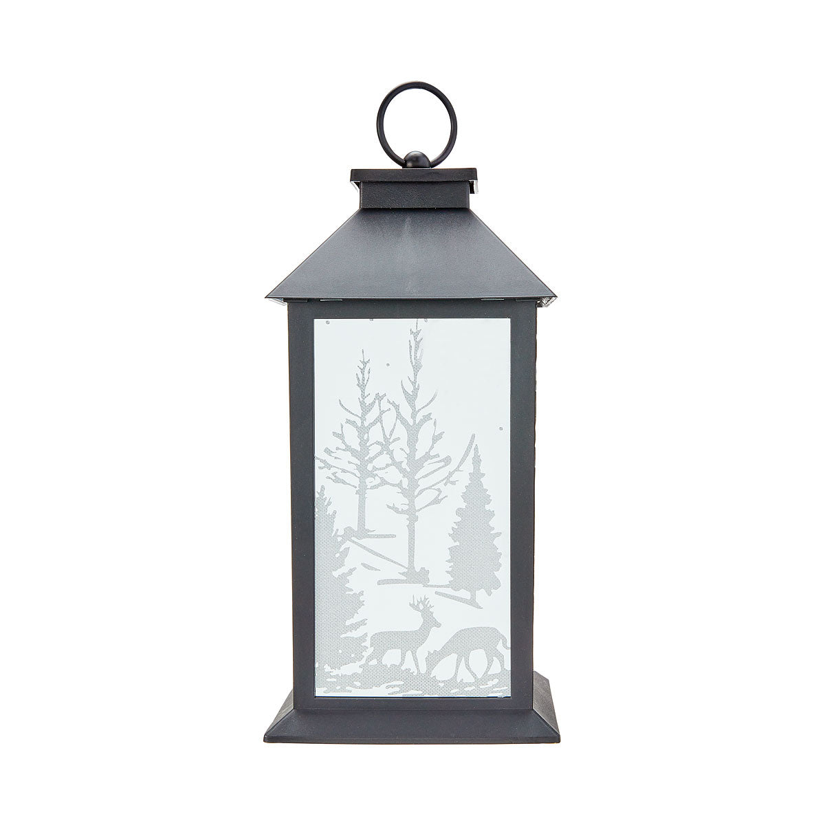 LED Silhouette Trees Lantern 32cm