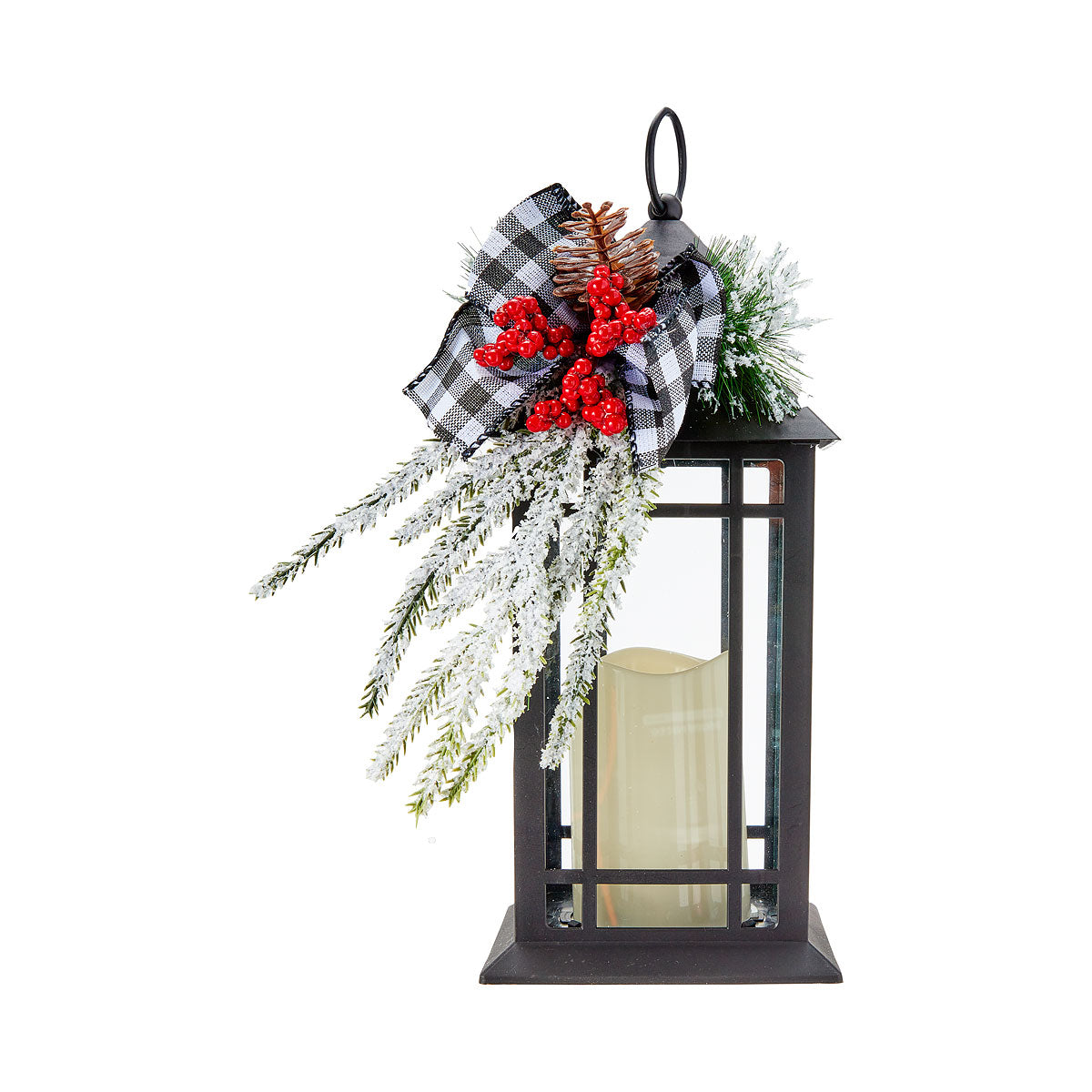 LED Festive Pillar Lantern 32cm Large