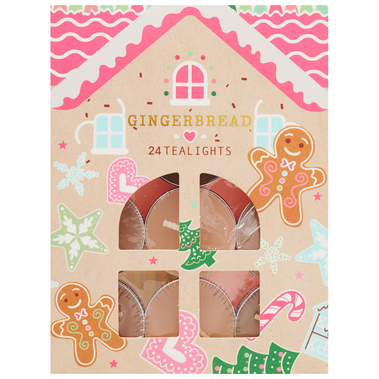 Gingerbread Tealight Candles 24pk