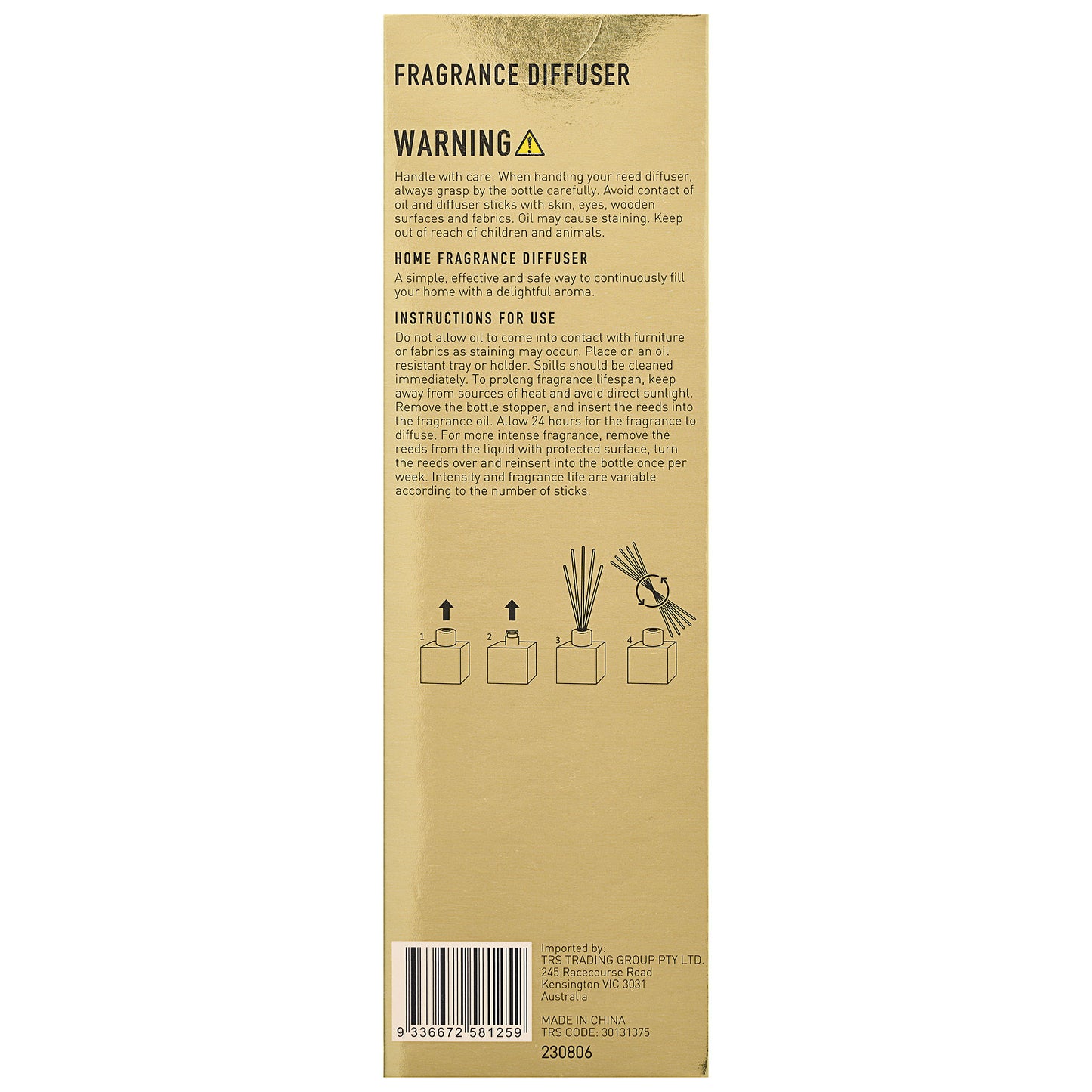 Star Reed Diffuser Black