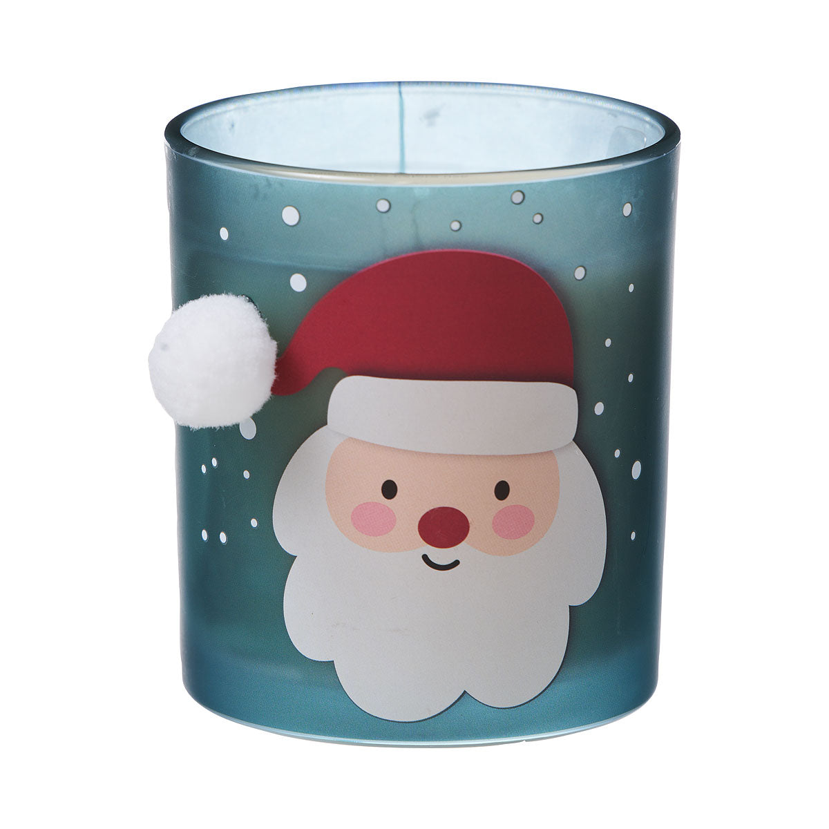 Pom Pom Reindeer/Santa Candle