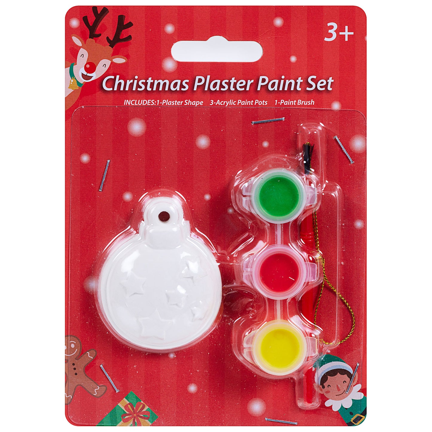 Christmas Plaster Paint Bauble & Ginger