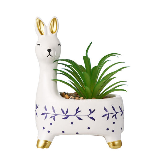 Novelty Gold Llama Faux Succulent