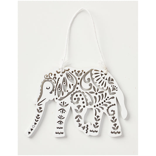 Elephant Cut-Out Hanging Plaque