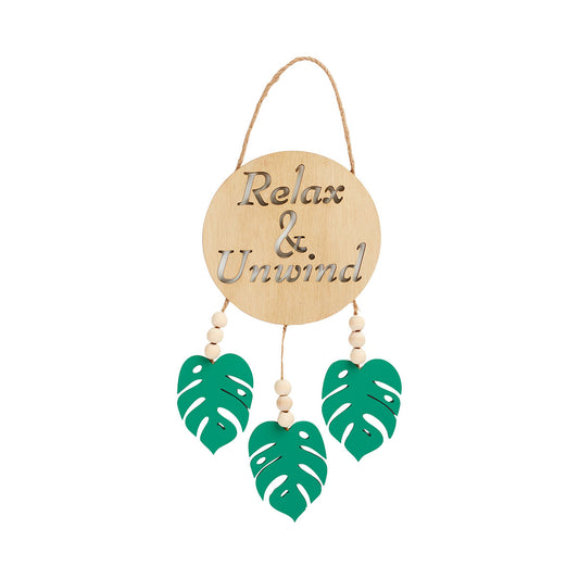 Cut-Out Relax Palm Hanging Plaque