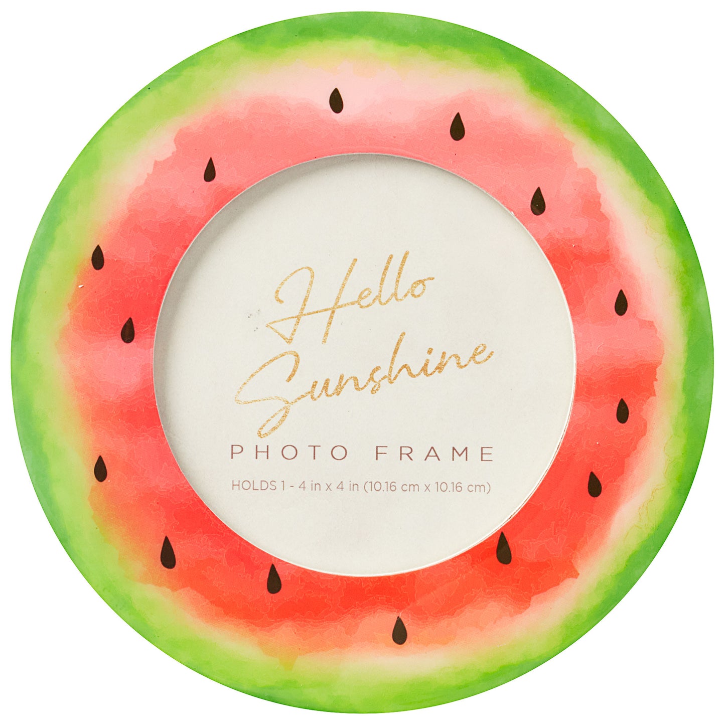 Round Watermelon/Citrus Photo Frame 4x4"