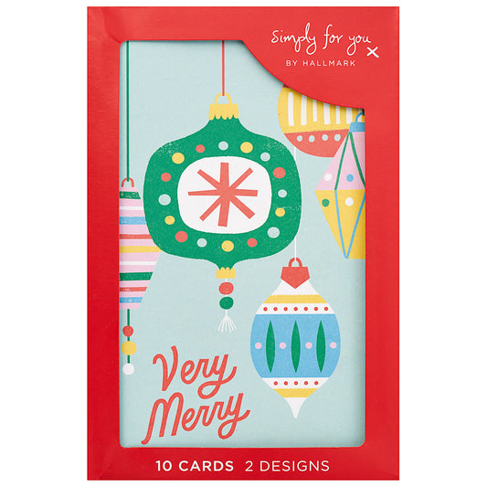 Boxed Cards Very Merry/Pudding 10pk