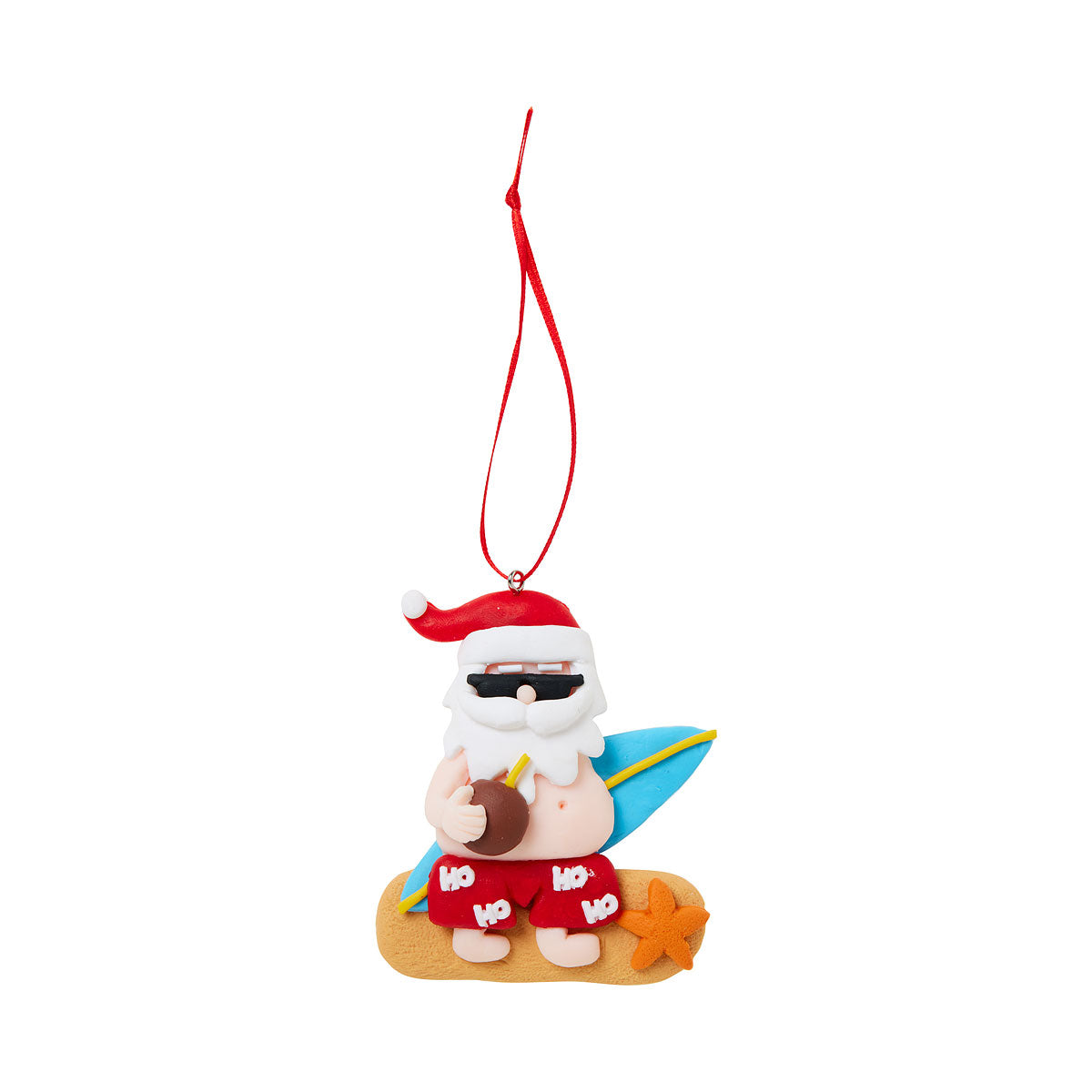 Coastal Santa Tree Ornament Assorted