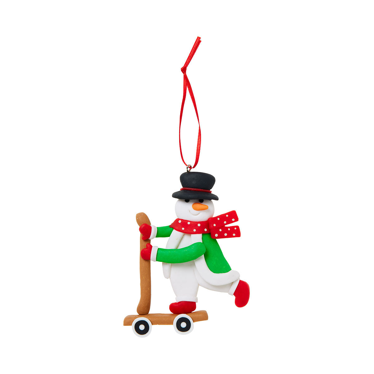 Santa On Bike Tree Ornament Assorted