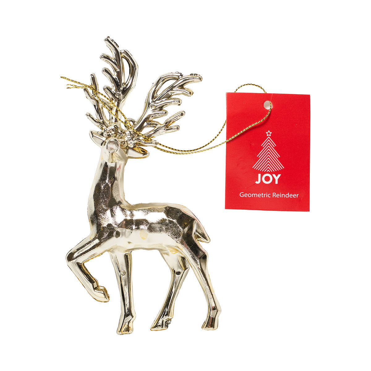 Geo Reindeer Tree Decoration Silver/Gold/Rose Gold