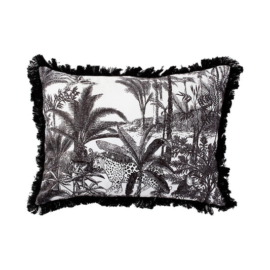 Jungle Fringed Rectangular Cushion