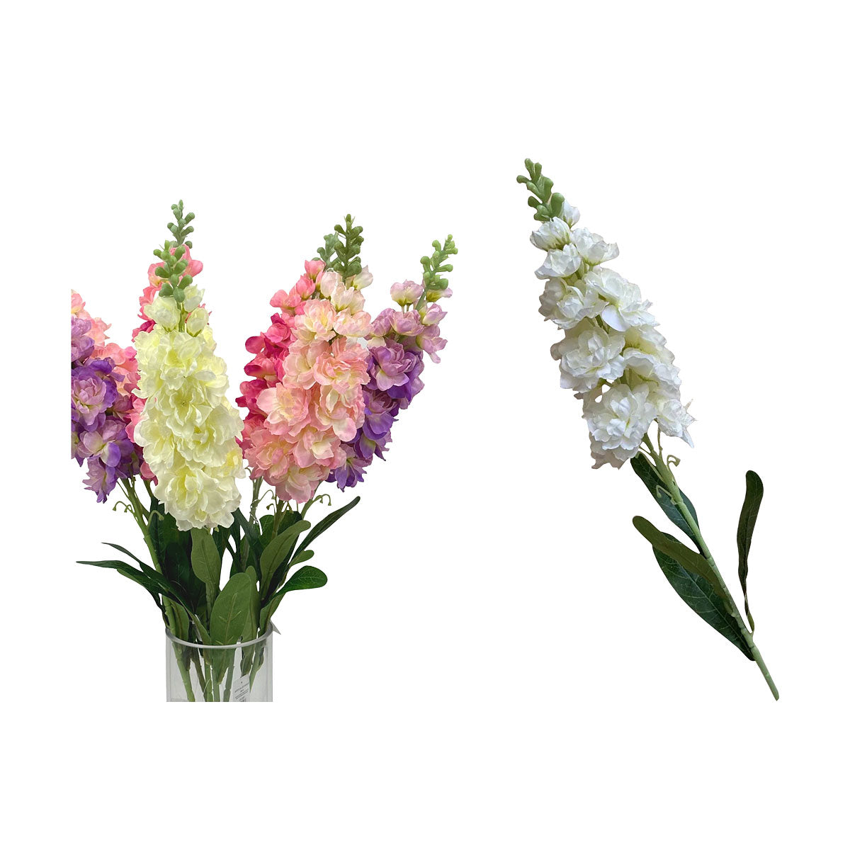 Faux Delphinium Assorted 84cm