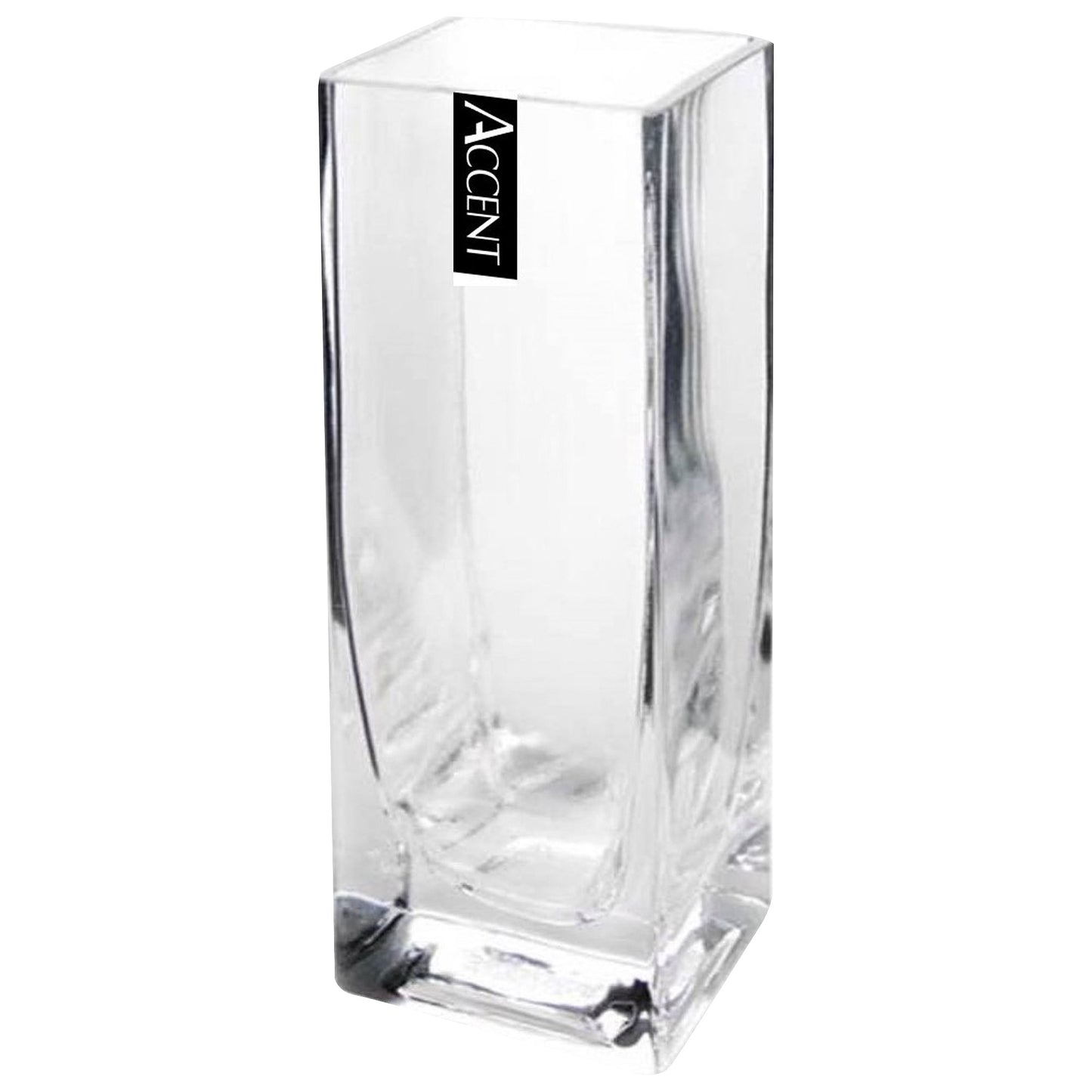 Glass Square Vase 10x10x25cm